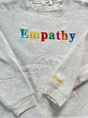 The Mayfair Group 'Empathy' Embroidered Gray Sweatshirt -  L/XL